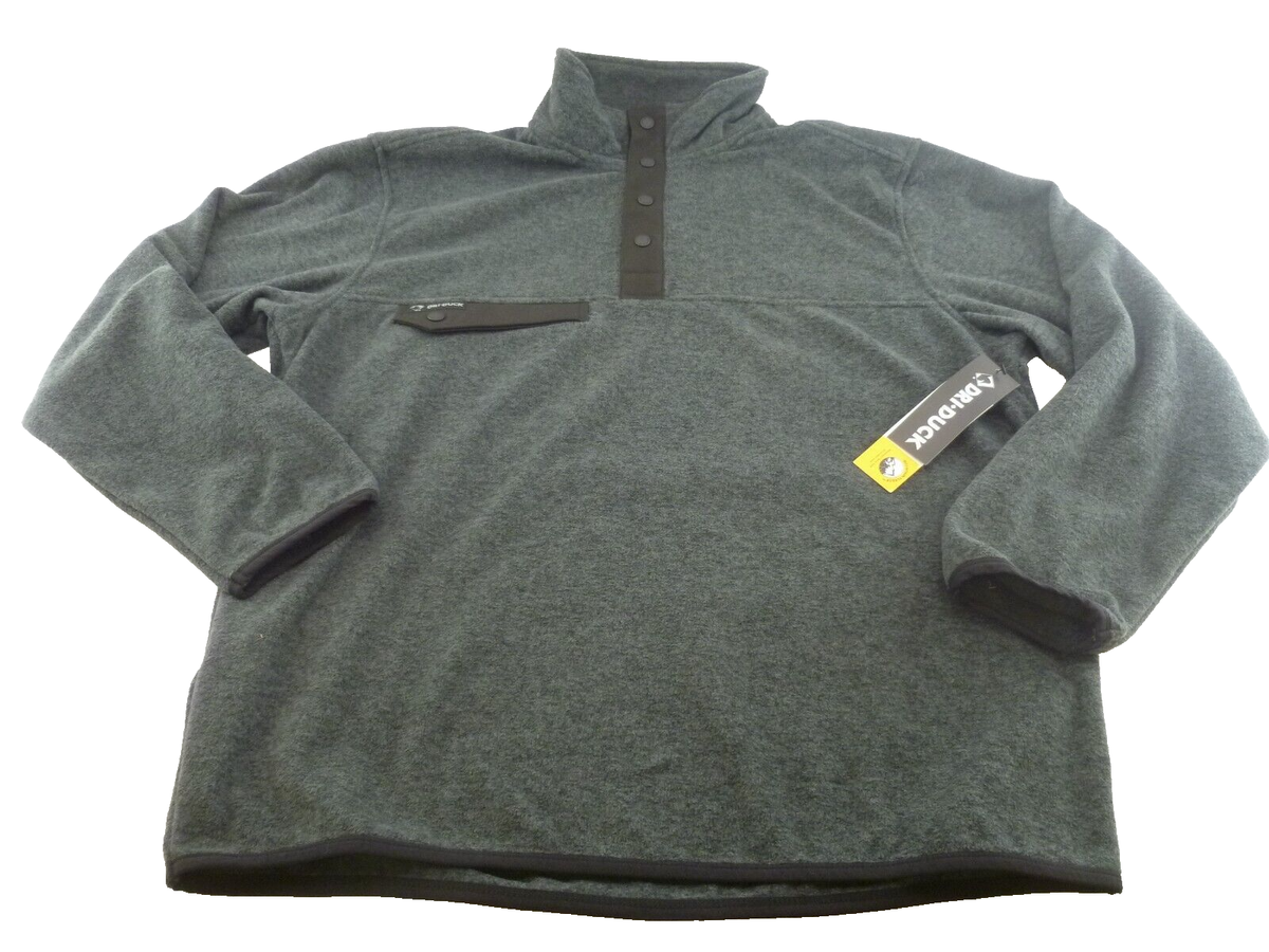 NEW Men's Dri Duck Denali Mountain Fleece Pullover, Large-Charcoal (7352)