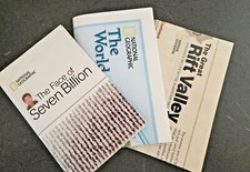 3 National Geographic Posters for Home School Education World Map  Info Posters