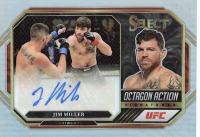 2023 Panini Select UFC #OA-JML Jim Miller Octagon Action Signatures Auto Silver