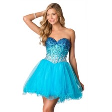 Alyce Paris Prom Dress Formal Evening Gown Style 3635 Turquoise Size 8