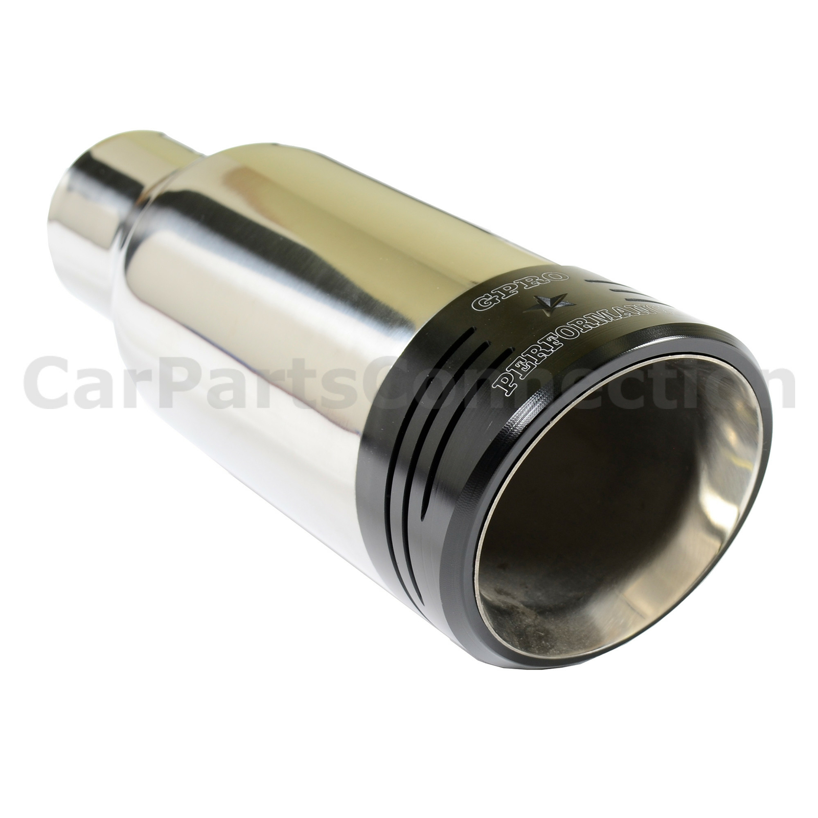 Angled Black Aluminum 12in Weld On Exhaust Tip 2.5 In 4 Out Stainless 284249