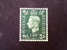 GB 1937 SG462 KING GEORGE VI ½D GREEN - FINE USED KGVI