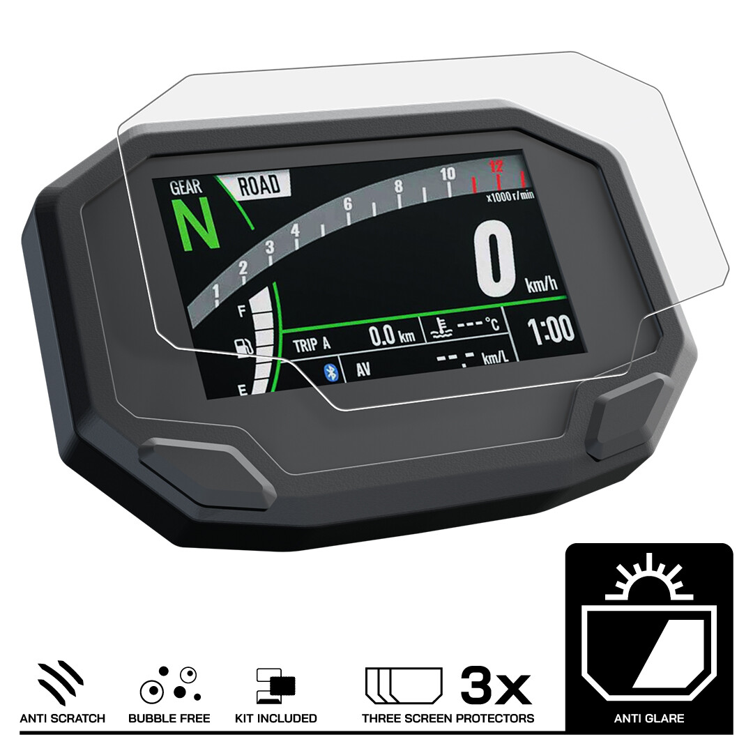 KAWASAKI Z500 SE (2024-) Dashboard Screen Protector 3 x Anti Glare