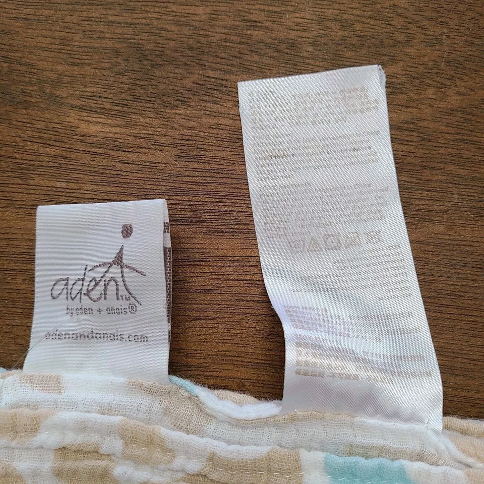 Manta Aden Anais Algodón Muselina Jirafa Estampado Animal Bebé Recibiendo Foto 3 de 3