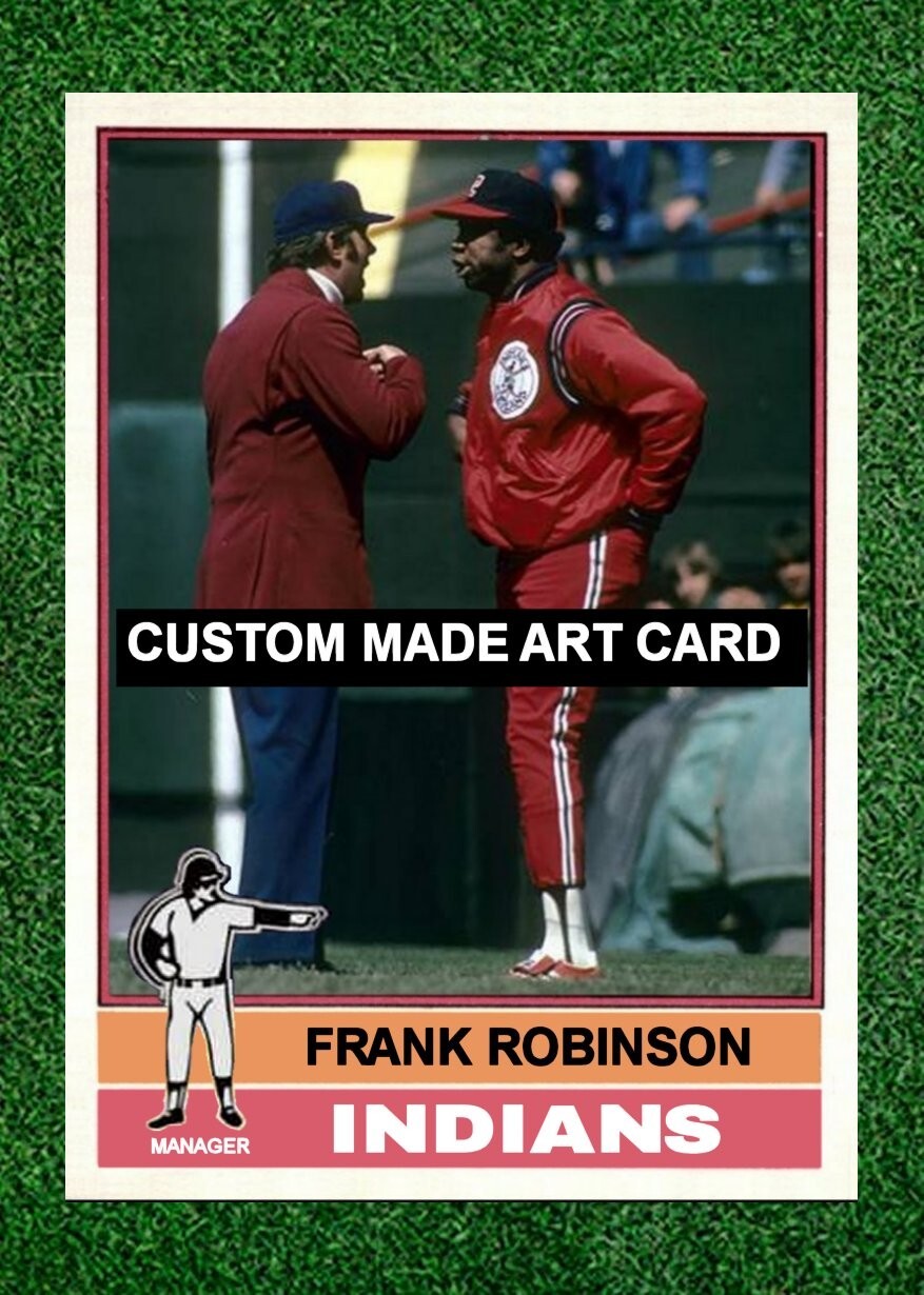 Frank Robinson Cleveland Indians 1976 ACEO Custom Baseball Card 2024 Edition