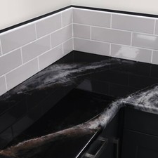 GlassCast® Resin Cosmic Black Marble Countertop Kit with Epoxy and Pigments