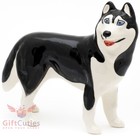 Porcelain Figurine of the Siberian Husky Dog