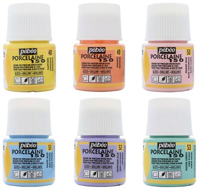 Pebeo Porcelaine 150 China Paint 45ml Bottle, Pastels, Choose Decorative Colors