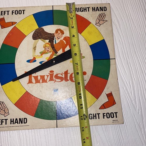VTG Milton Bradley Twister Game 1966 Spinner Board Only Vintage Game Room - Picture 11 of 21