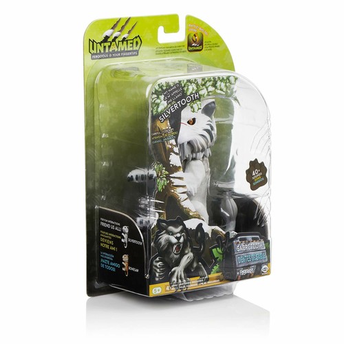 WowWee ungezähmter Säbelzahntiger von Fingerlings - Silberzahn (Silber)  - Bild 2 von 2