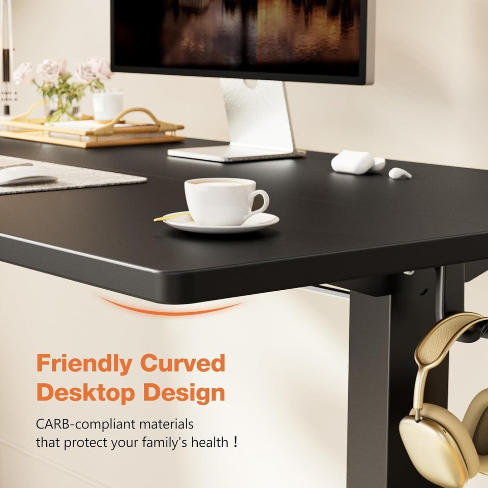 40-63 Inch Electric Standing Desk Home Office Height Adjustable ...