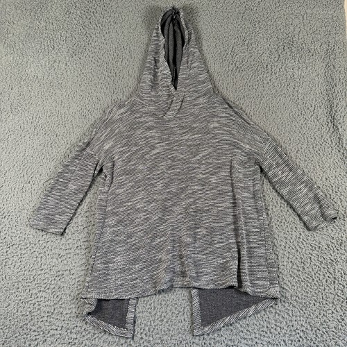 Beyond Yoga Hoodie Sweatshirt mit geteiltem Rücken Damen grau Strick 3/4-Arm hergestellt in den USA