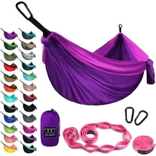 Double Person Hammock with Tree Straps for Outdoor Camping Hammock