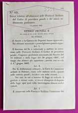 SICILIAN PROVINCES, ROYAL DECREE X CODE OF CRIMINAL PROCEDURE-3333