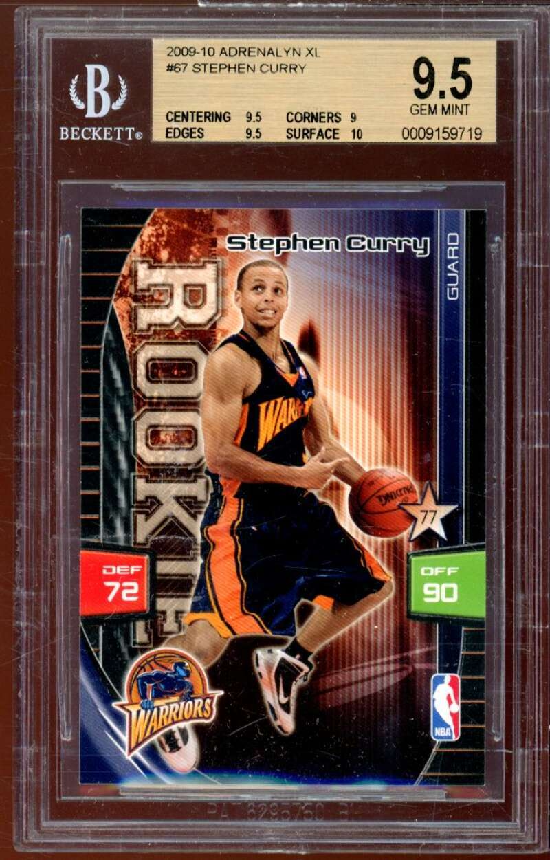 Stephen Curry Rookie 2009-10 Panini Adrenalyn XL #67 BGS 9.5 (9.5 9 9.5 10)