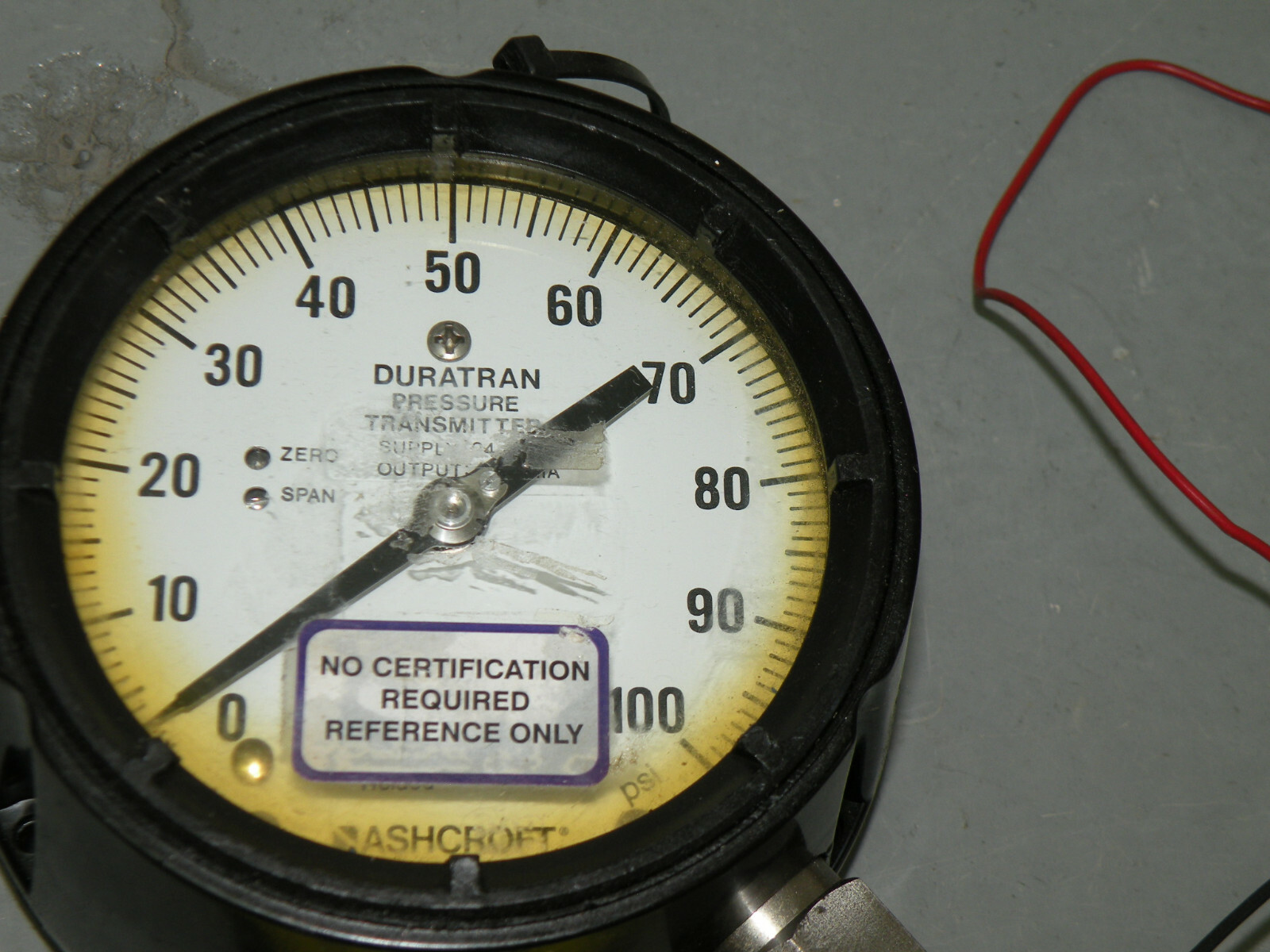 Ashcroft Duratran Pressure Transmitter 0100 psi 4" 45 2279SSH 04L XFM 100 eBay