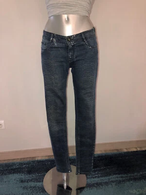 jeans slim enduit KAPORAL 5 petrol snak taille W26 ou 36 fr EXCELLENT ETAT - Photo 1/4