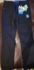 Levis 502 Jeans Regular Taper Stretch Black Size 14 Boys 27x29