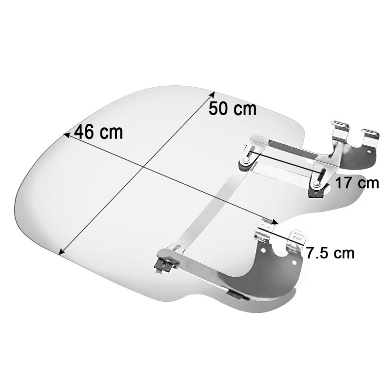 Pare Brise pour Harley Davidson Sportster 1200 Custom 96-18 - Photo 3/3