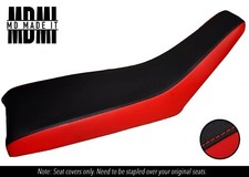 FITS YAMAHA RT 100 90-97 DUAL CUSTOM GRIP VINYL SEAT COVER BLACK & RED