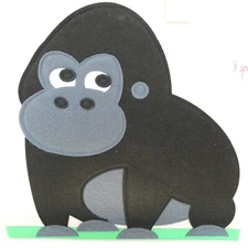 3 Sprouts Friendly Gorilla Childrens Fabric Storage Cube Toy Bin Nursery