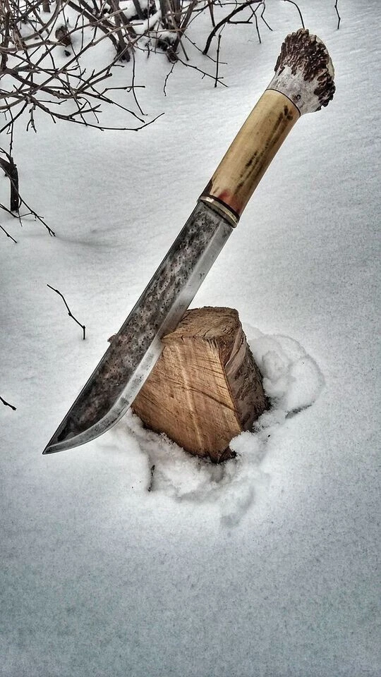 Fixed blade Russian knife, personalized knife, Yakut knife, hand forged knife. - Image 2 of 2