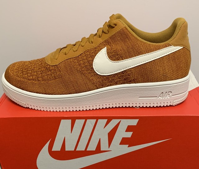 nike air force 1 flyknit mens brown