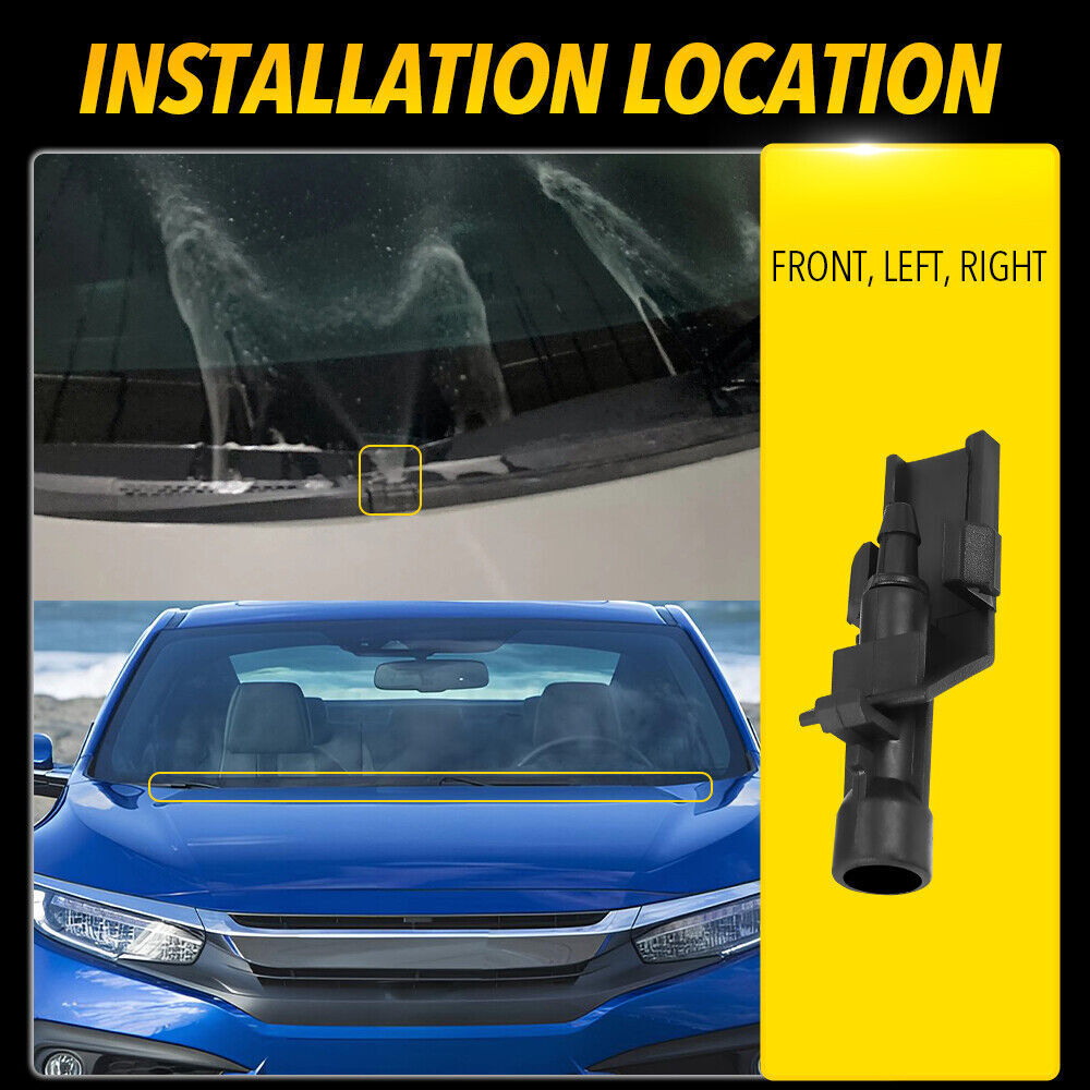 Pair FOR HONDA CIVIC 20172021 FRONT WINDSCREEN WASHER BLACK JET ABS 76810TGGE01 eBay