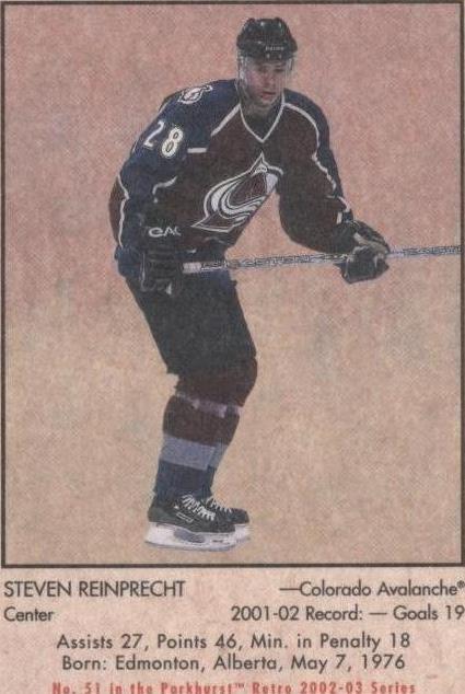 2002-03 In the Game Parkhurst Retro - Steve Reinprecht #51 - 1 of 1