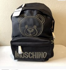 Moschino teddy Studs Black Nylon Backpack