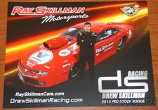 2015 Drew Skillman Valvoline Max Life Chevy Camaro Pro Stock NHRA postcard