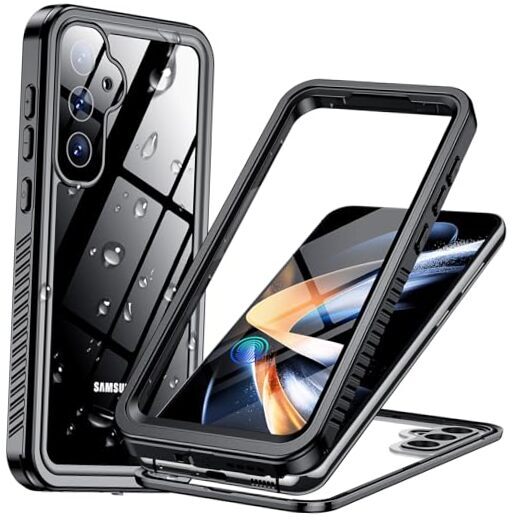 for Case Waterproof, Built-in Lens & Screen Samsung Galaxy S23 FE Black