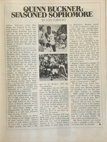 Sport Mag Nov 1973 Franco Harris Steelers Quinn Buckner Hoosiers Dave Bing - Imagen 5 de 12