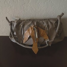 Vintage 80's Large Puffy Clutch Shoulder Bag By Elegance handbag. Made In Italy