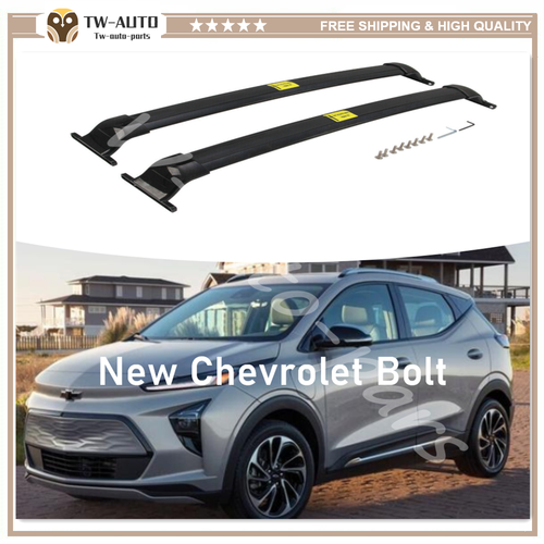 2Pcs Fits for 20222024 Chevrolet Bolt EUV Roof Rail Rack Cross Bar