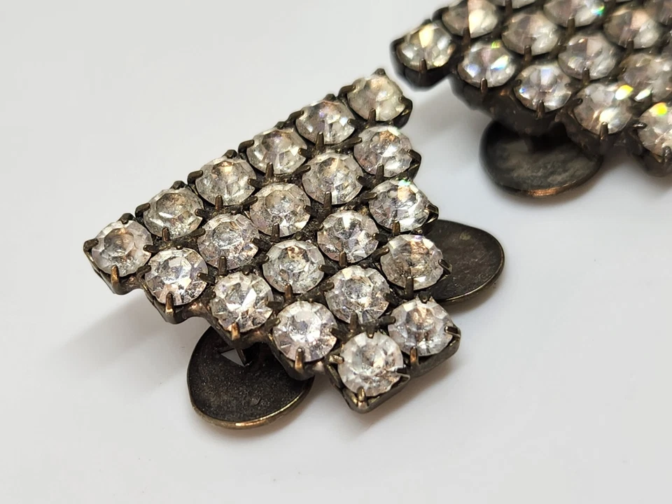 Clips para zapatos Musi de colección - plateados - pedrería - triángulos pequeños - dos clips para zapatos Foto 2 de 4