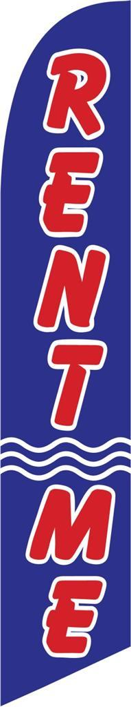 Rent Me 12ft Feather Banner Swooper Flag - FLAG ONLY