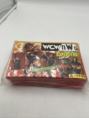 36 Pack - New 1998 PANINI WCW/NWO SUPERSTARS SEALED PACK OF 6 PHOTO CARDS 4'X6'
