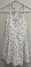 Sage Collective Size S White/ Blue Floral Racerback Fit  Flare Active Dress