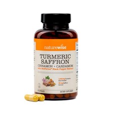 NatureWise Turmeric Saffron Supplement with C...