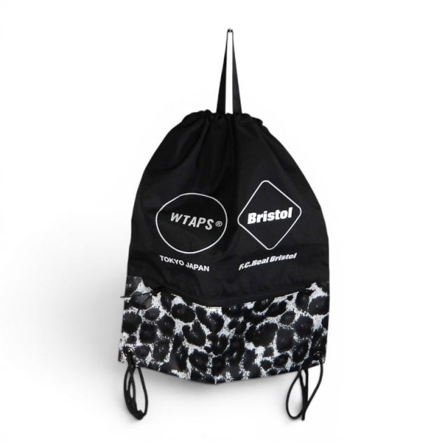 F.C.Real Bristol x WTAPS Zebbra Gym Sack Bag 17AW W41H52/FCRB-178120 Black
