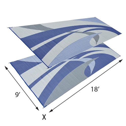 159183 9-feet by 18-feet Reversible Mat, Plastic Straw Rug, Large Floor Mat f... - Picture 2 of 5