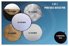 22  5-in-1 Photography Reflector Disc   Portable Reversible Light Reflector New