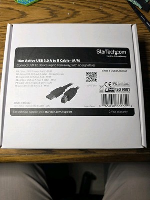LOT OF 5 - StarTech.com 10m 30 ft Active USB 3.0 USB-A to USB-B Cable - M/M 