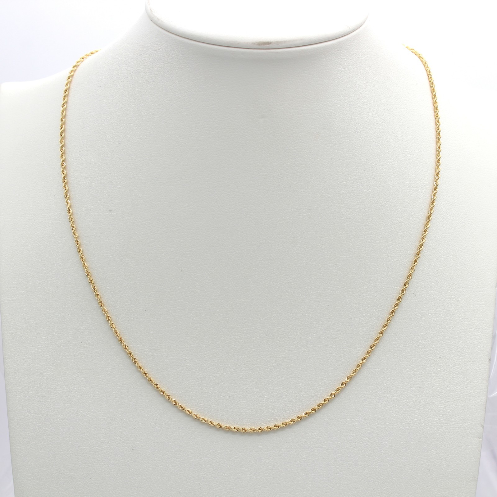 Halskette Kordel 18kt 750 Gelbgold Herren Damen 45 cm Unisex Seil Made in Italy