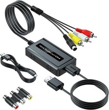 RCA Svideo to HDMI Converter, Support 4 : 3/16 : 9 Aspect Ratio Switch, Black