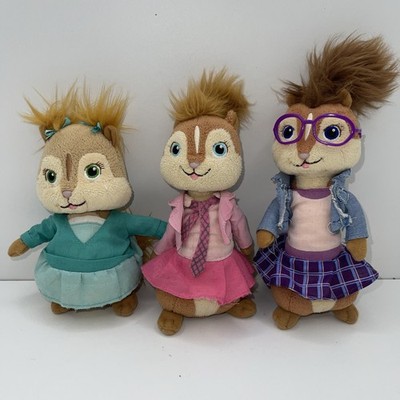 THE CHIPETTES: Brittany Jeanette Eleanor Plush Dolls Stuffed TY Alvin Chipmunks