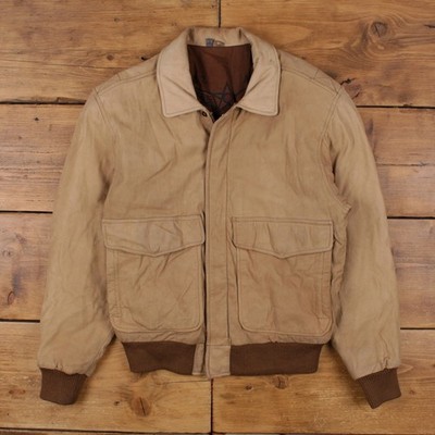 Vintage U2 Wear Me Out Lederjacke M Bomber Wildleder A2 Beige