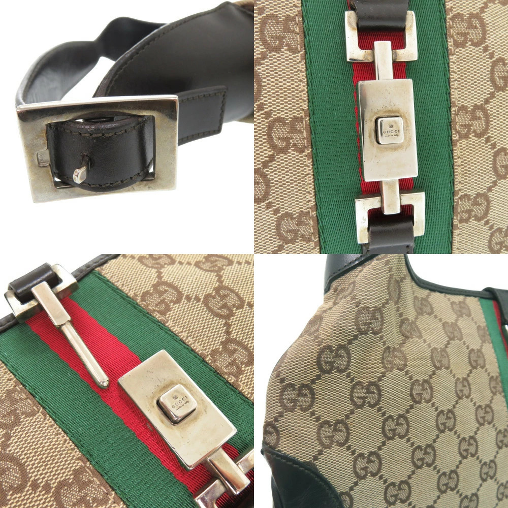 Gucci Authentic 001 3306 3444 One Shoulder Jackie Line Bag Ggcanvas *Feb3730 thumbnail 7