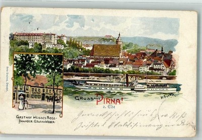 13526662 - 8300 Pirna sign Fuchs K. Gasthaus Weisses Ross Eduard Weber